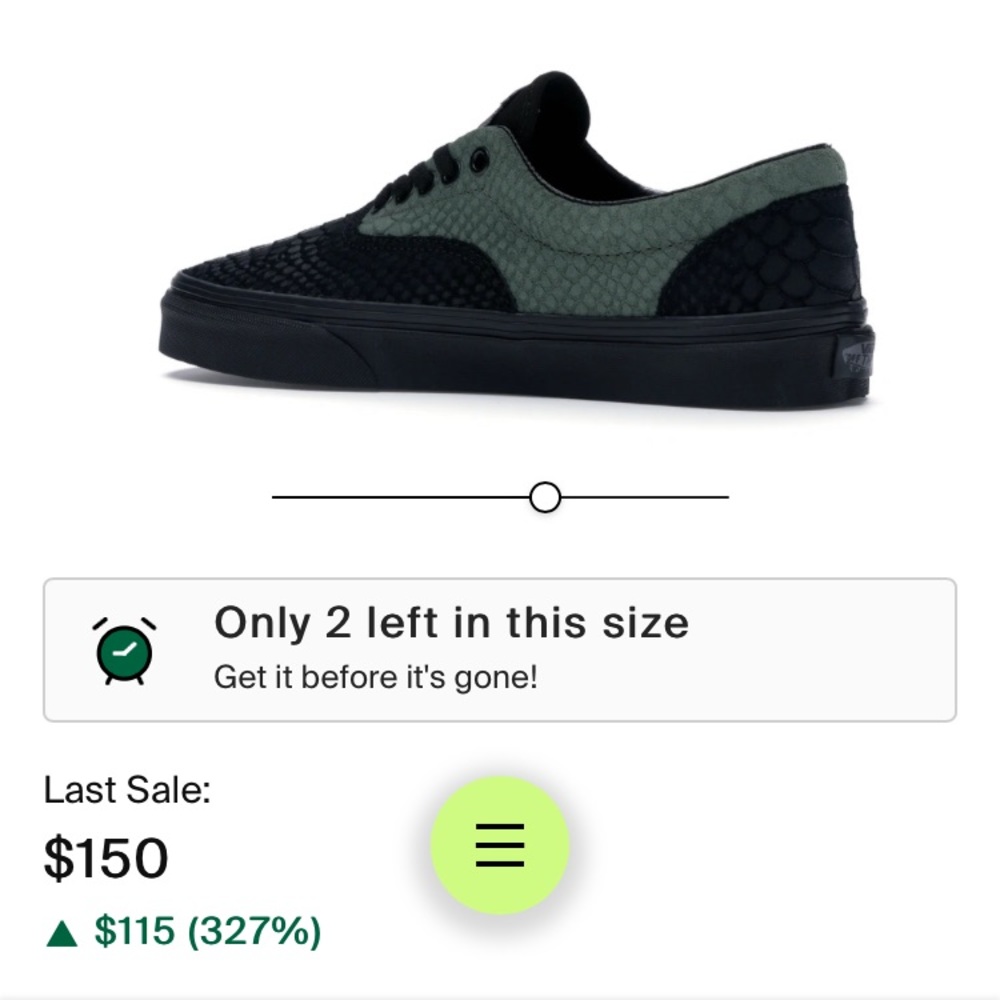Harry Potter Slytherin RARE Vans Era Skateboard Lace Up Low Top Limited Edition